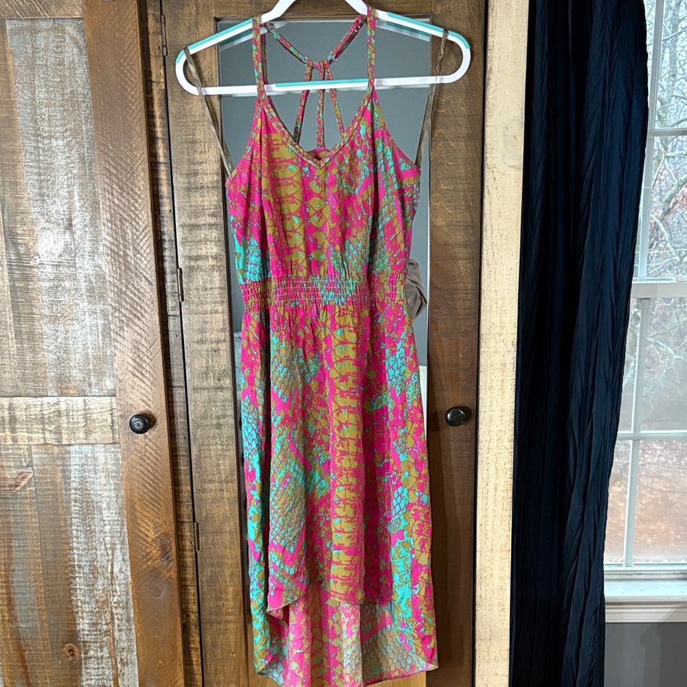 Charlie Jade Pink and Gold Strappy Dress
